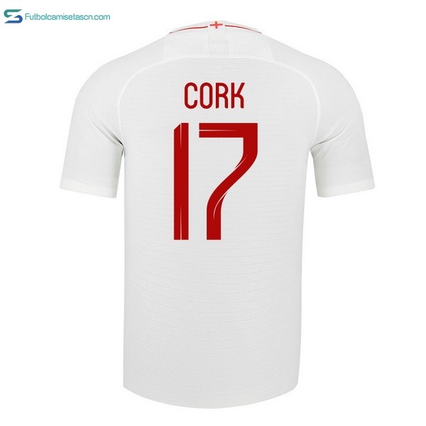 Camiseta Inglaterra 1ª Cork 2018 Blanco